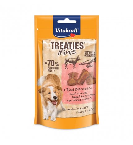 TREATIES MINIS Leckerli mit Rind und Karotten für Hunde 48g - VITAKRAFT