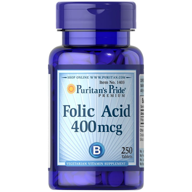 Kyselina listová 400 mg 250 tablet PURITAN'S PRIDE