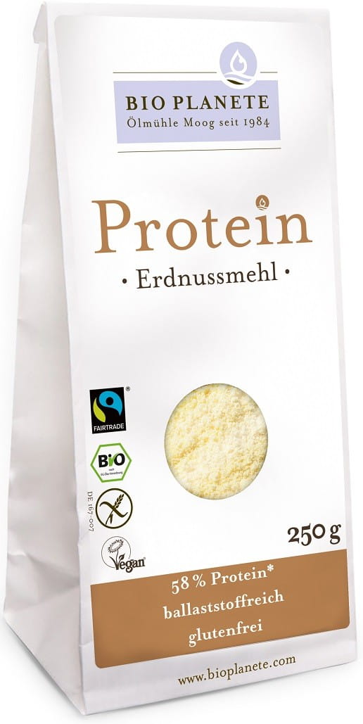 Proteinkraftigt jordnötsmjöl glutenfritt ekologiskt 250 g - BIO PLANÈTE