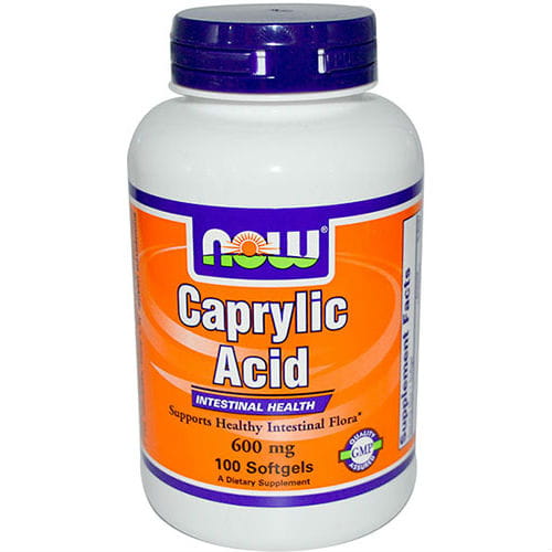 Caprylsyre 600 mg 100 kapsler NOW FOODS