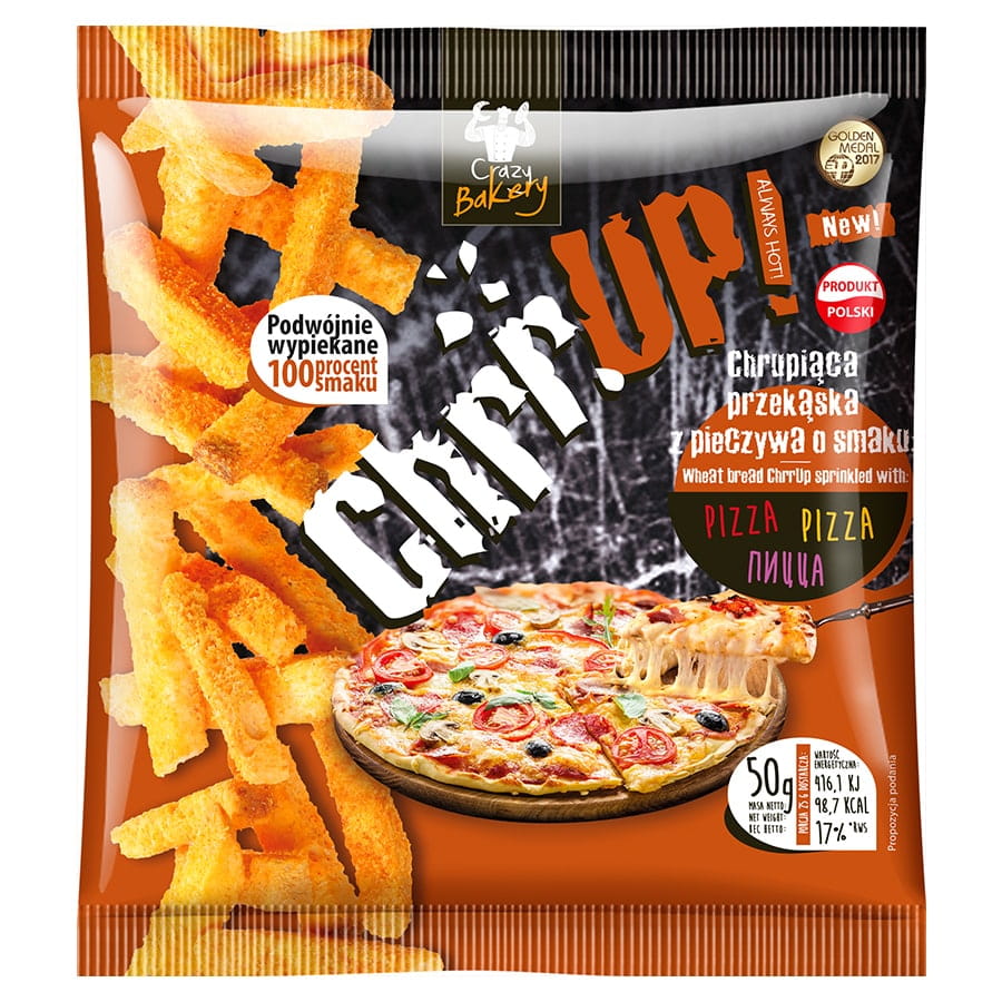Un snack pain de blé croustillant saveur pizza 50g CHRRUP