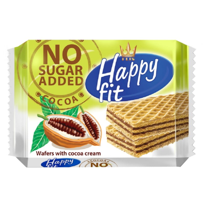 Kakaós ostya cukor hozzáadása nélkül HAPPY FIT 95g