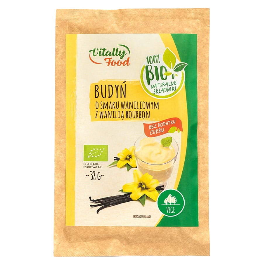 Vanillepudding con vaniglia Bourbon senza zuccheri aggiunti BIO 38g VITAL FOOD