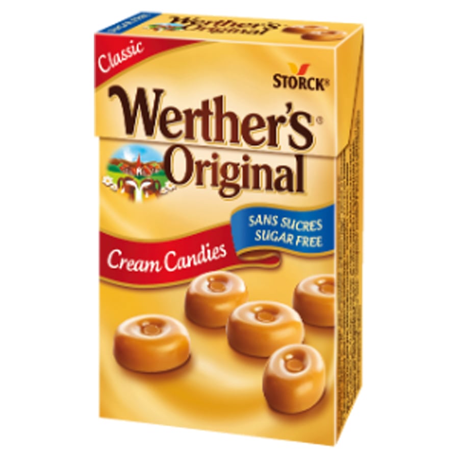Karamel dengan perisa krim tanpa gula 42g WERTHER'S ORIGINAL