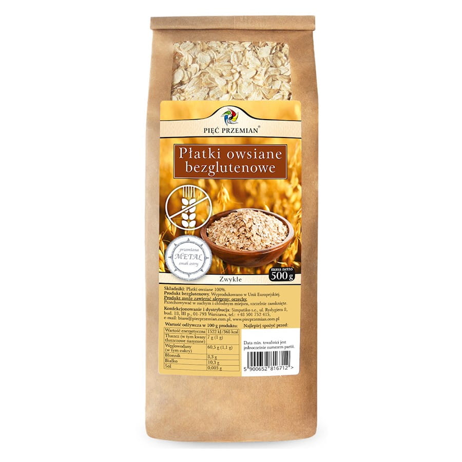 Enkla glutenfria havregryn 500 g FEM ÄNDRINGAR