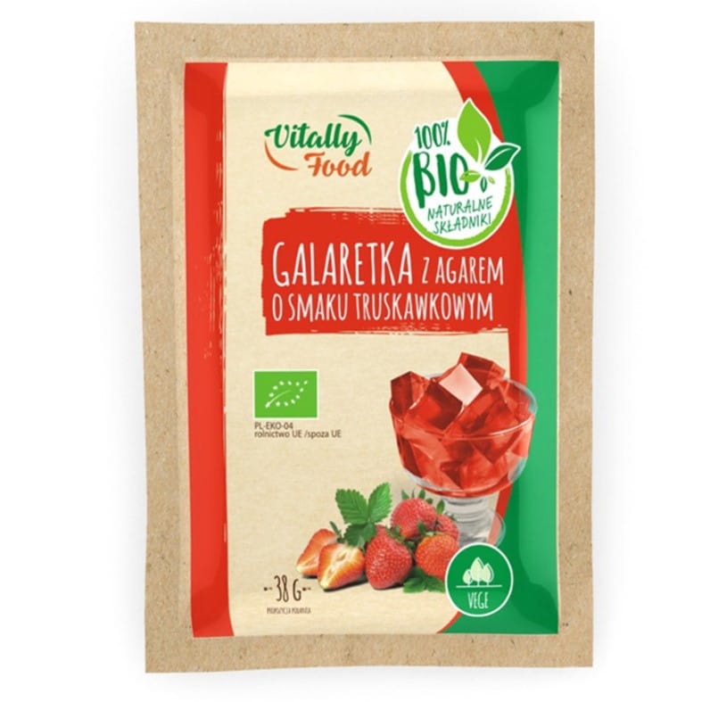 Želé s agarem - jahoda BIO 38g VITAL LEBENSMITTEL