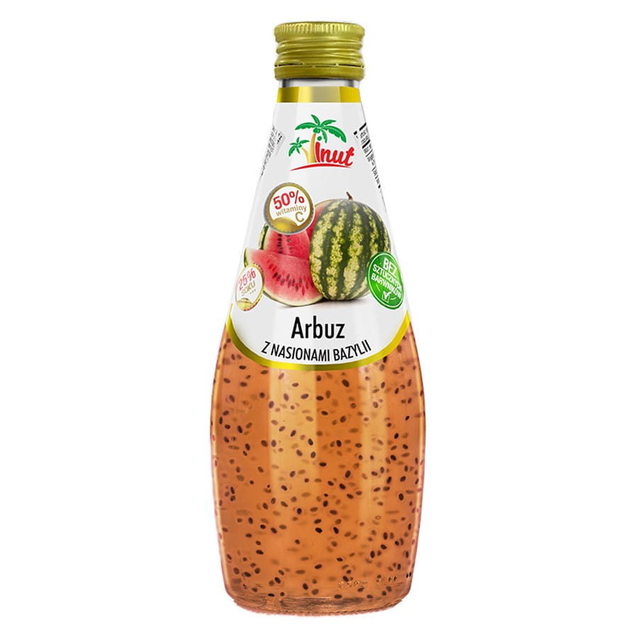 Vandmelonedrik med basilikumfrø 290ml VINUT