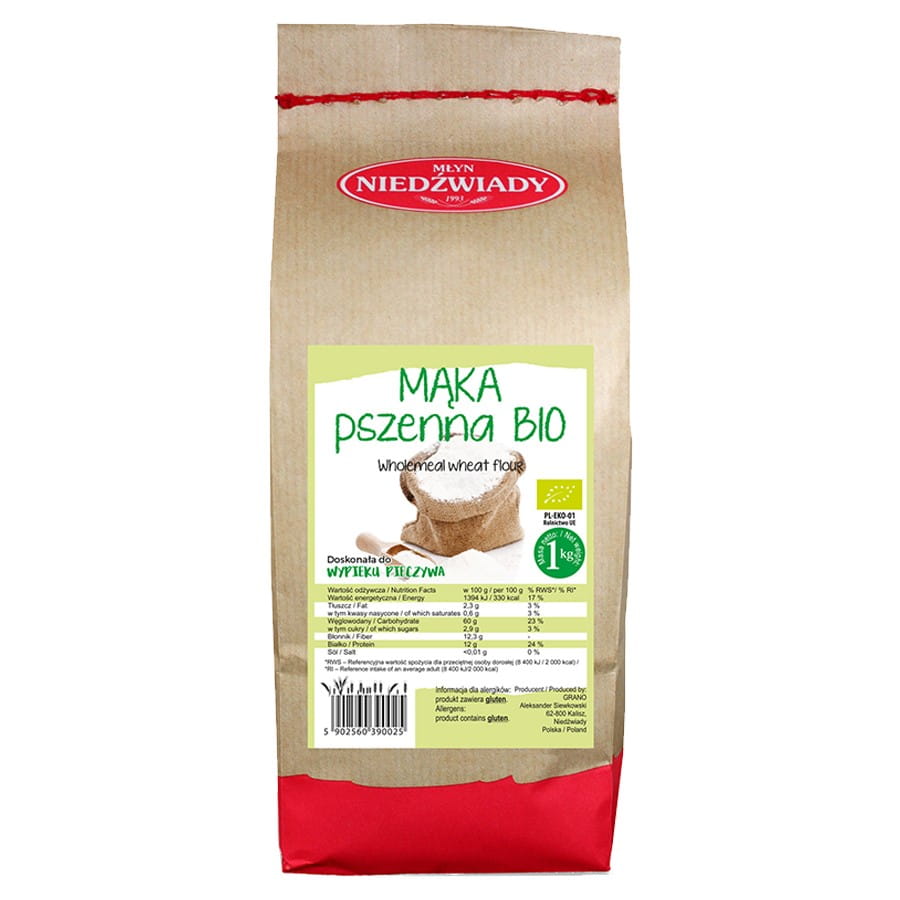 Pšeničná celozrnná mouka BIO 1 kg BÄRENMÜHLE