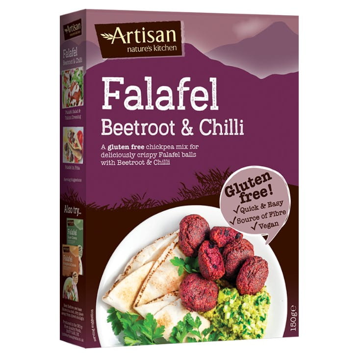 Cizrnové falafely s červenou řepou a chilli 150 g ARTISAN GRAINS