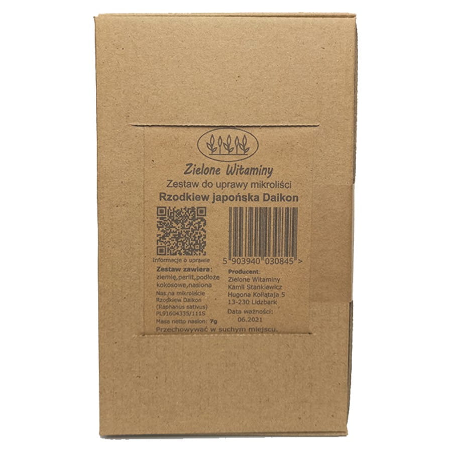 Sada pro pěstování mikroklíčků - japonská ředkev Daikon ZELENÉ VITAMÍNY