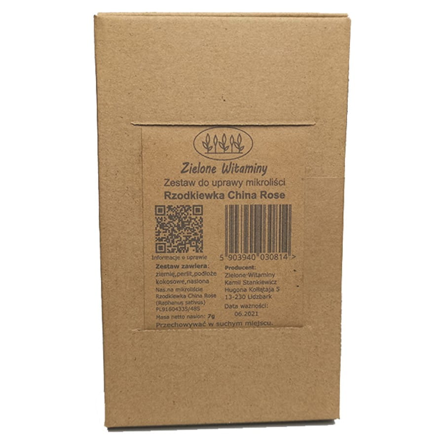 Kit untuk penanaman mikrosayuran - Lobak Cina HIJAU VITAMIN