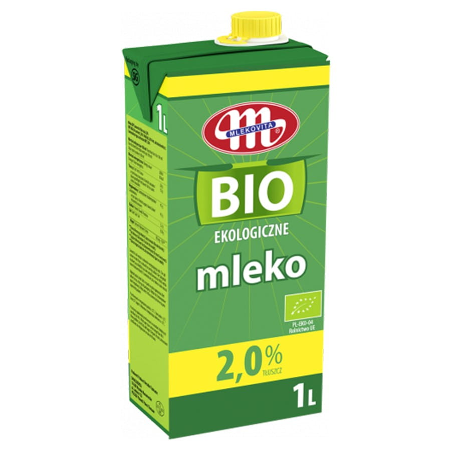 UHT milk 2% ORGANIC 1l MLEKOVITA