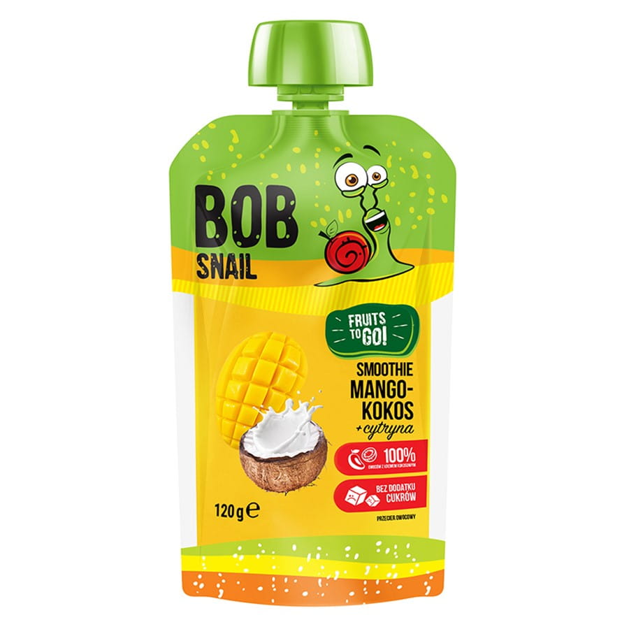 Mango-Kokos-Smoothie-Zitrone ohne Zuckerzusatz 120g BOB SNAIL