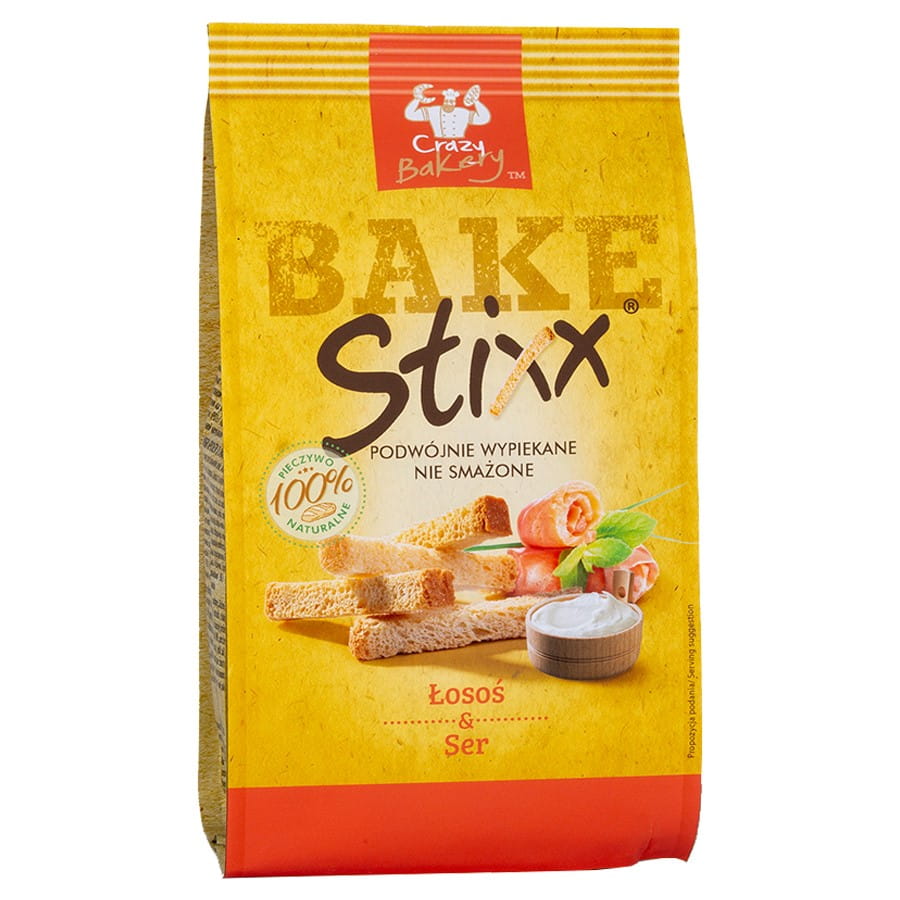 Brotfinger Laks og ost 60g BAKE STIXX