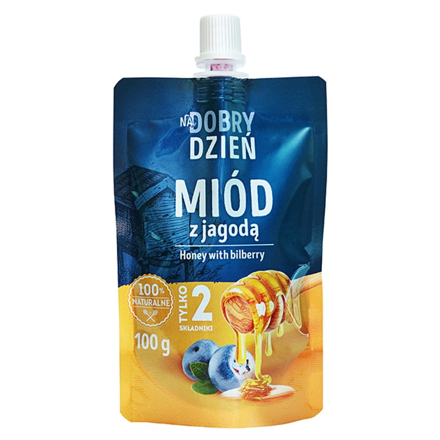 Honey with blueberry "for a good day" 100g KOZACKI BEEBERRY
