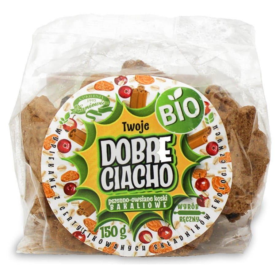 Haverkoekjes "kęski" met rozijnen en veenbessen BIO 150g GOOD CIACHO