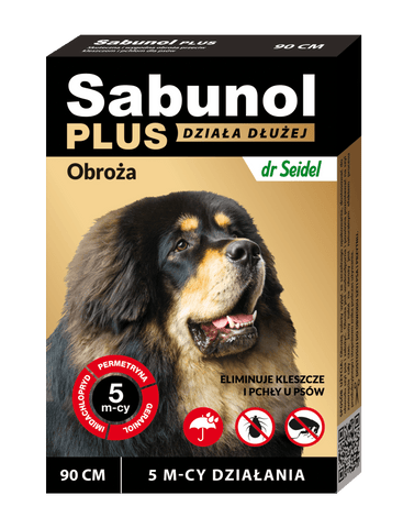 PLUS Halsband gegen Flöhe und Zecken für Hunde 90cm - SABUNOL