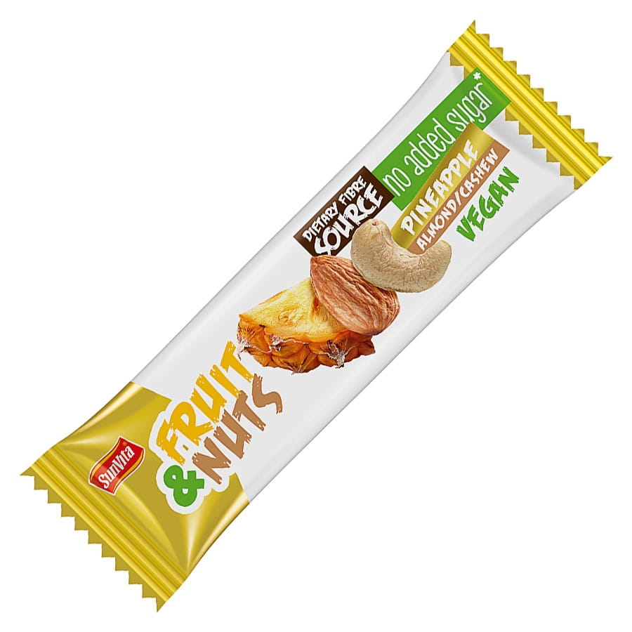Barretta di frutta e noci "Ananas" senza zuccheri aggiunti 30g SUNVITA