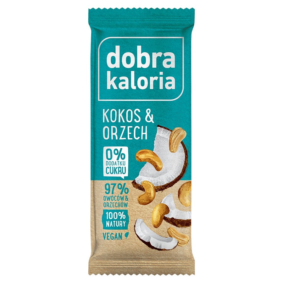 Fruktrepen - Kokosnöt och valnöt 35g GOOD KALORIA
