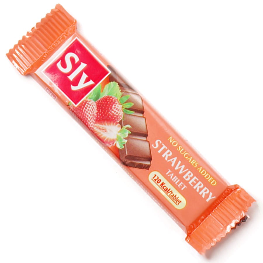 Chokladkaka - jordgubb utan tillsatt socker 25g SLY NUTRITIA