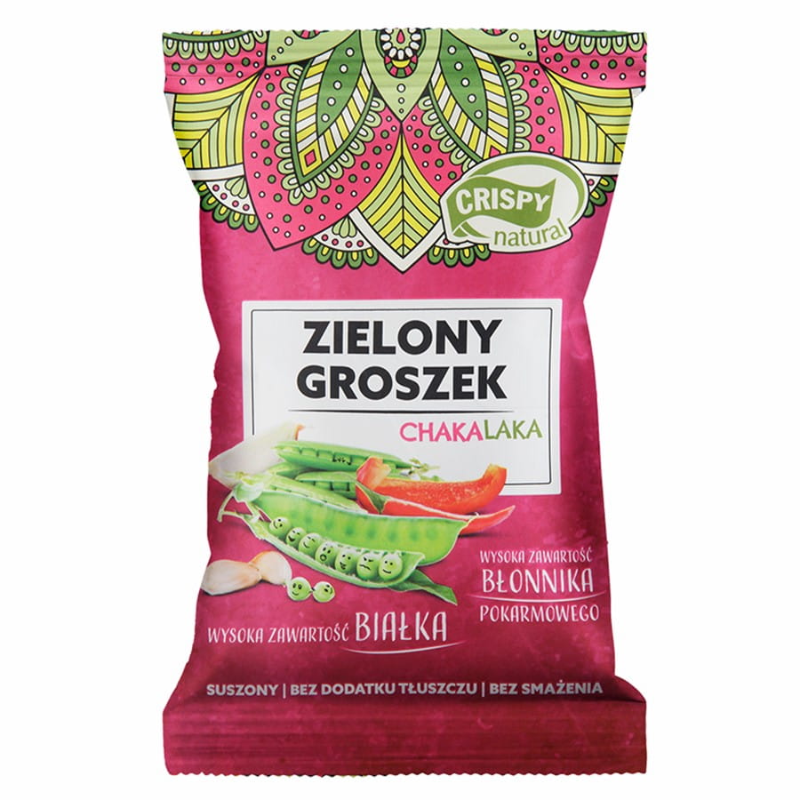 Tørrede ærtechips - Chakalaka Natural 25g CRISPY