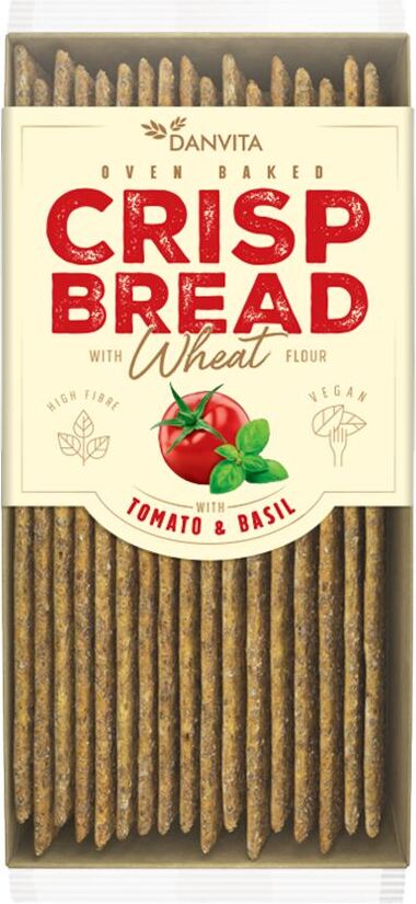 Hvetekjeks med ost, tomat og basilikum 110g DANVITA