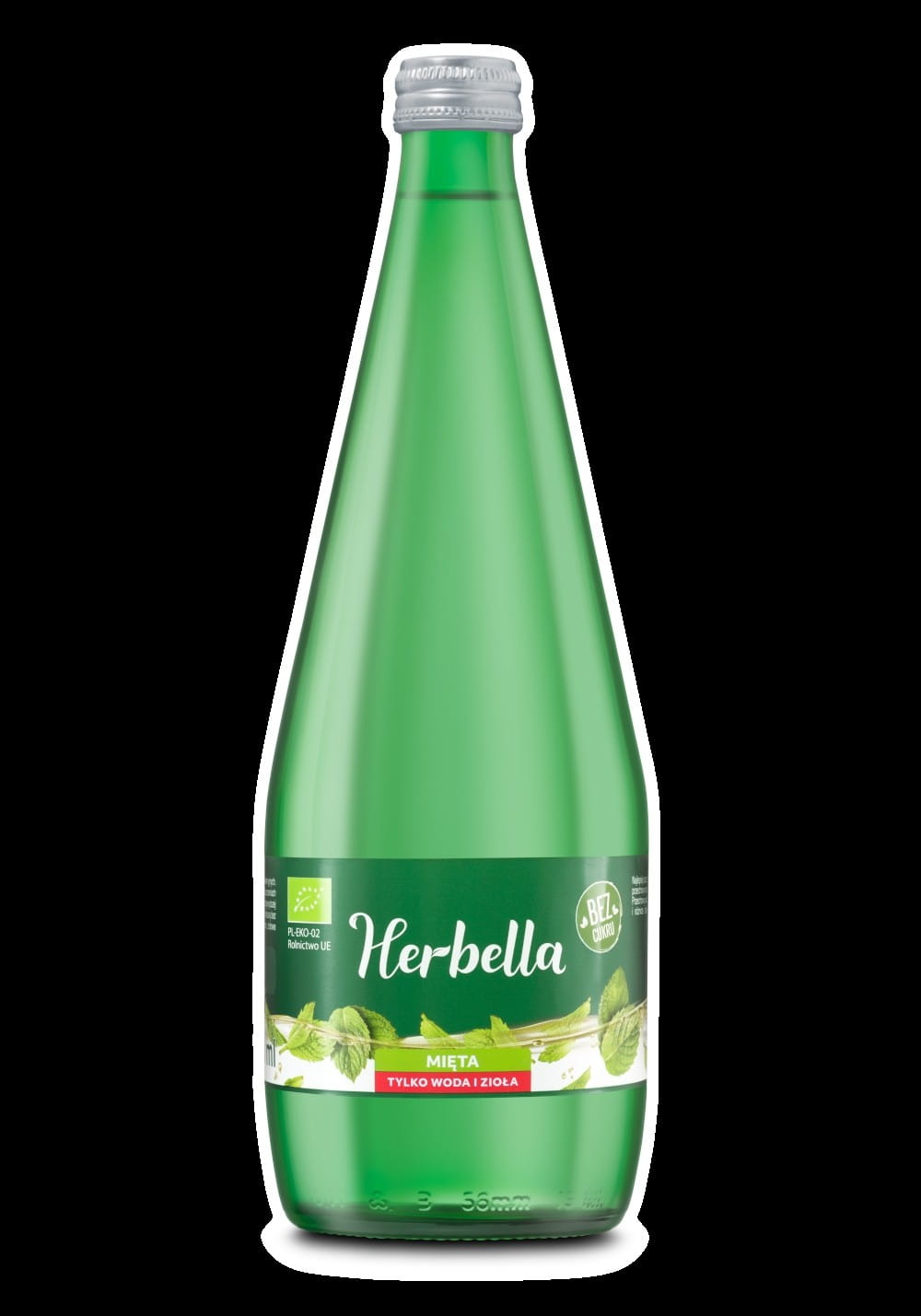 Air soda berperisa pudina BIO 700 ml (kaca) HERBELLA