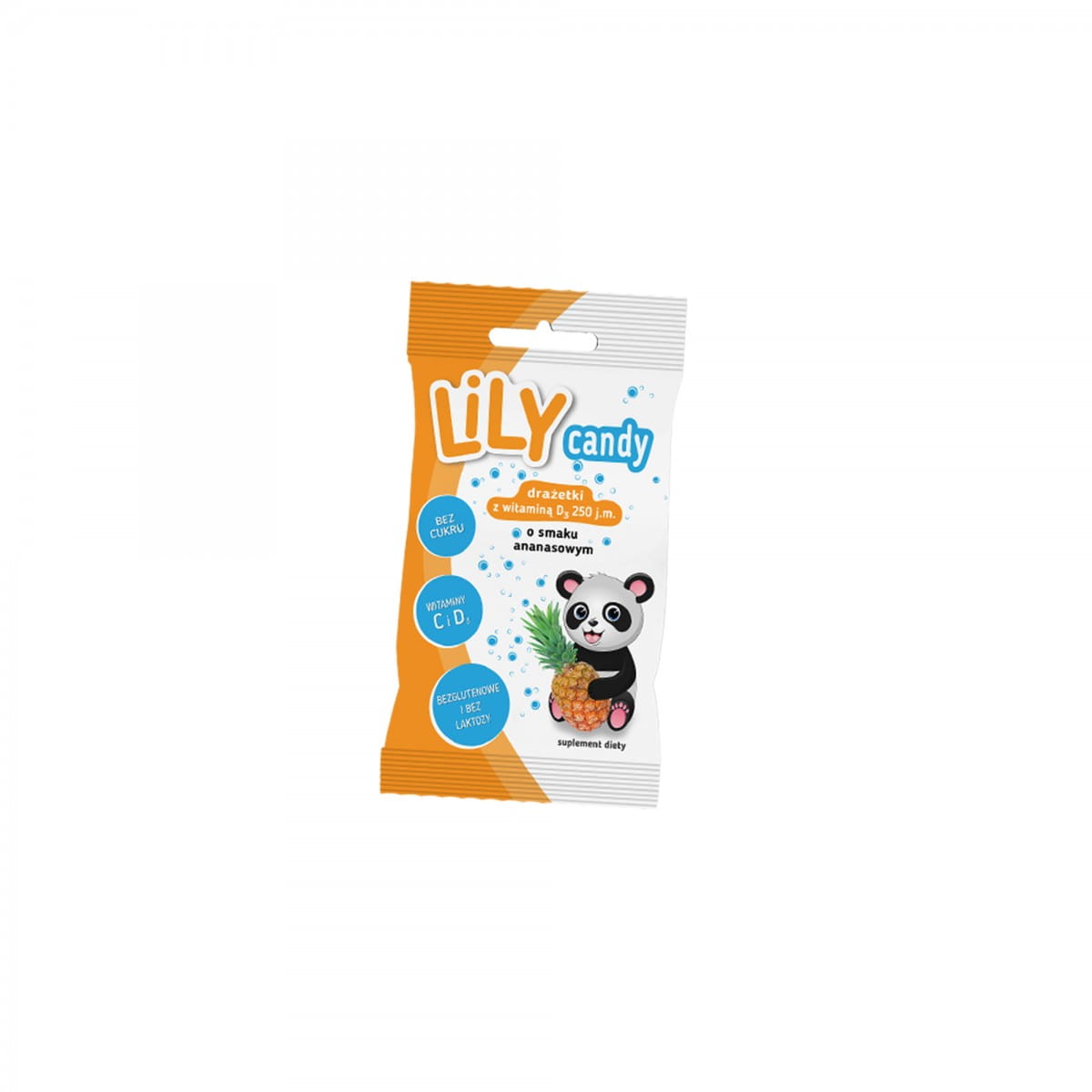Drageer med vitaminer, ananassmak 40 g - LILY CANDY