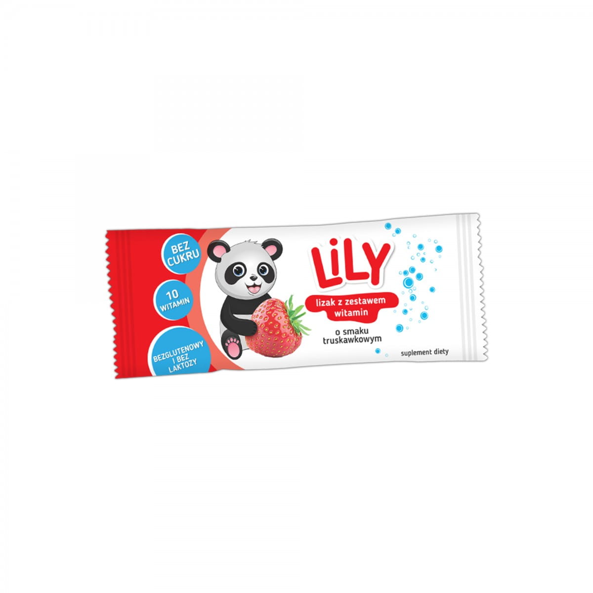 Vitamin-Lutscher dengan rasa strawberi 8 g - LILY CANDY