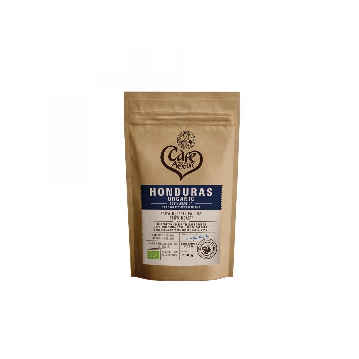 Malen kaffe, håndrøstet 100% Arabica Honduras BIO 250 g CAFE AMOUR