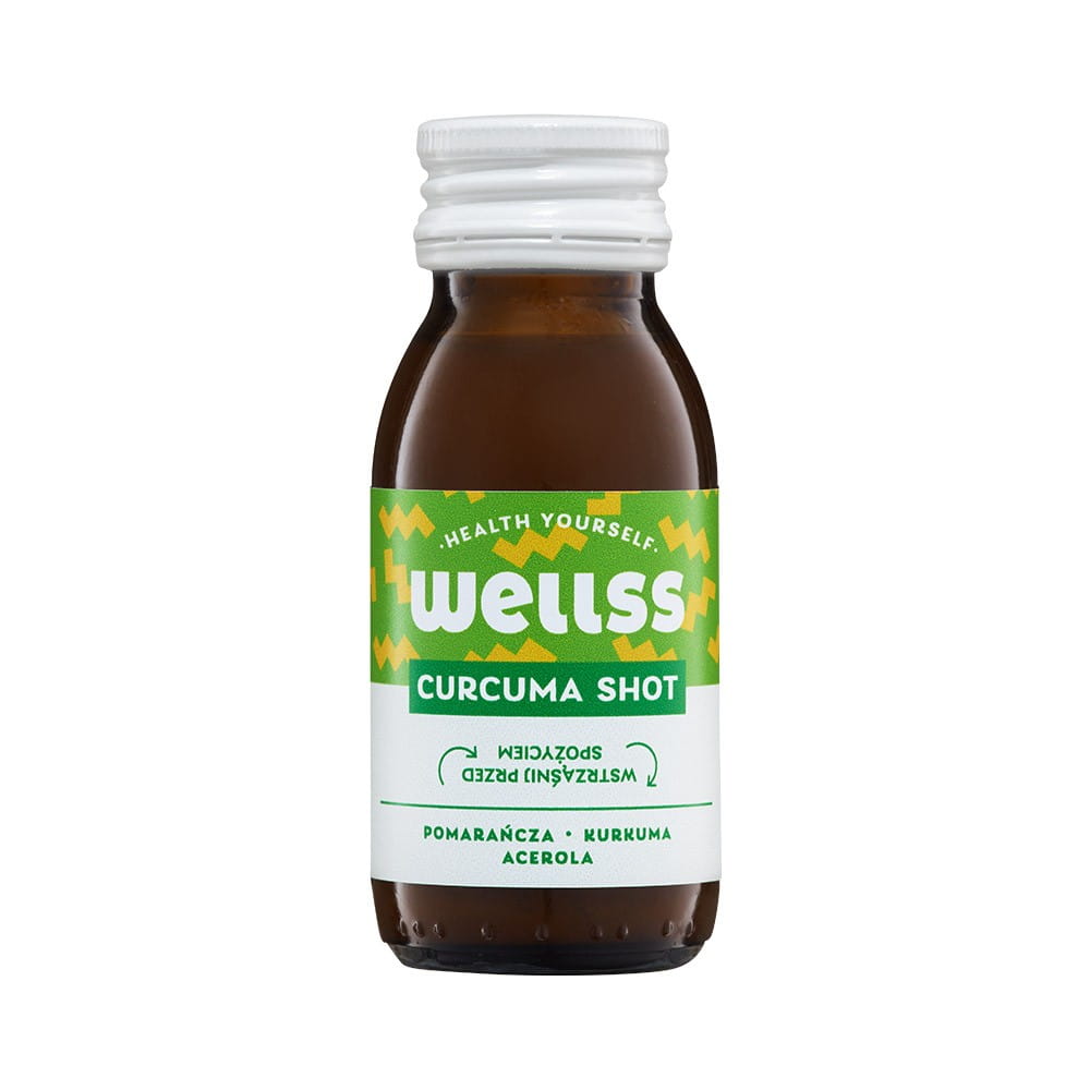 Shot di curcuma, arancia, curcuma e acerola, 60 ml
