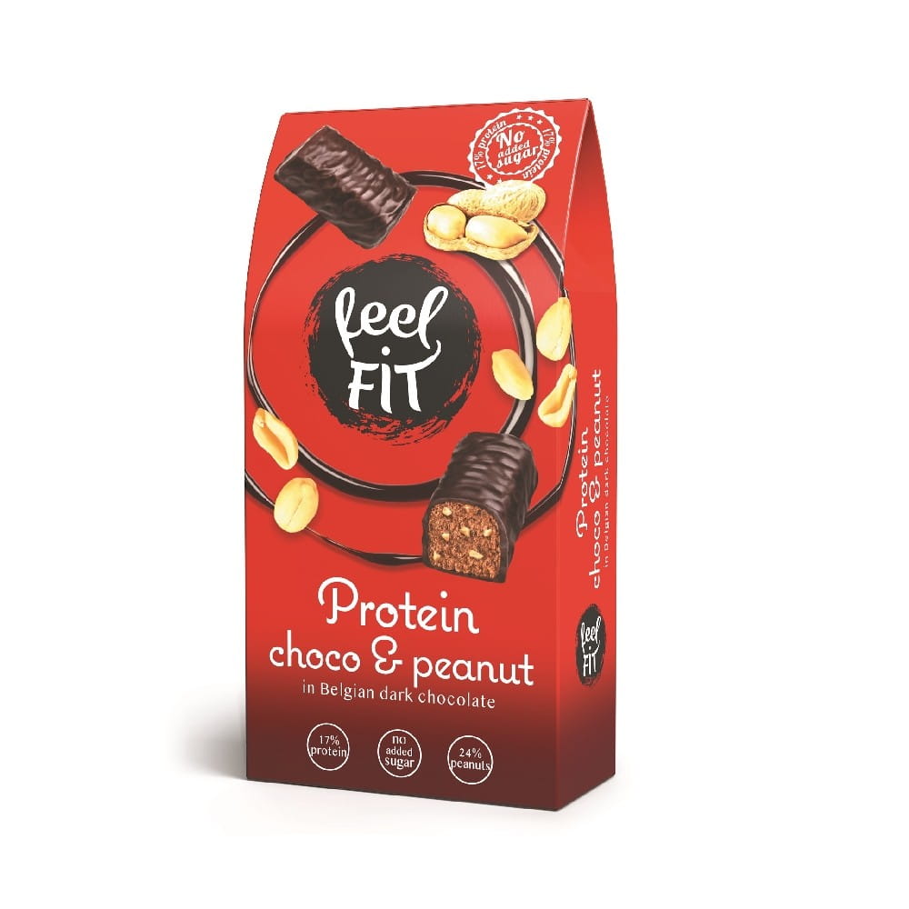 Proteinsjokolade med nøtter 83 g FEELFIT
