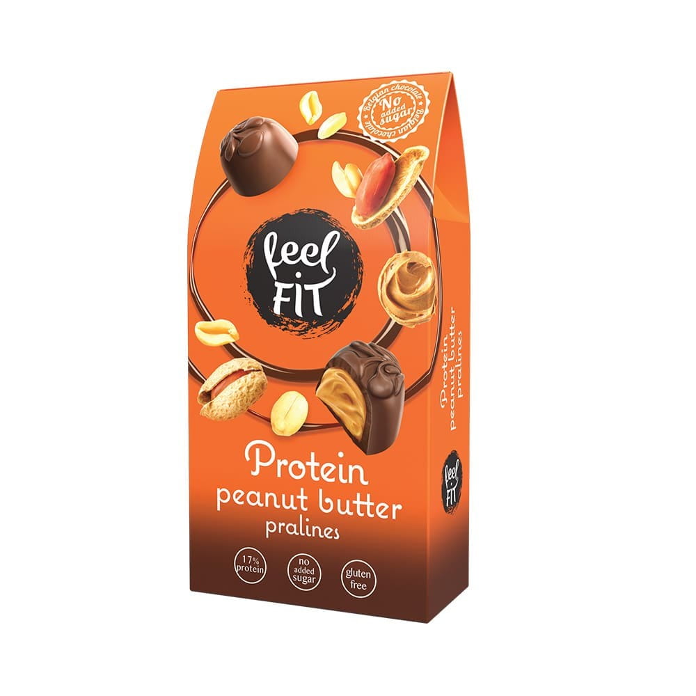 Praline Pralinen s arašídovým máslem 66 g FEELFIT