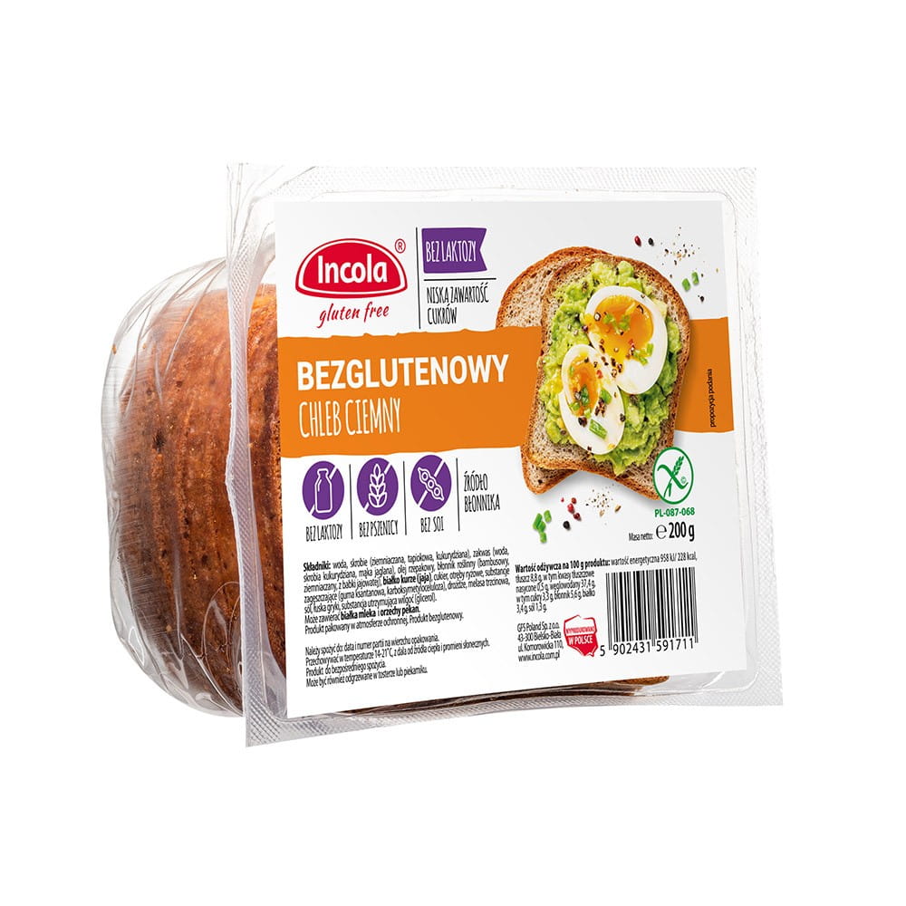 Glutenfreies dunkles Brot 200 g GFS POLAND