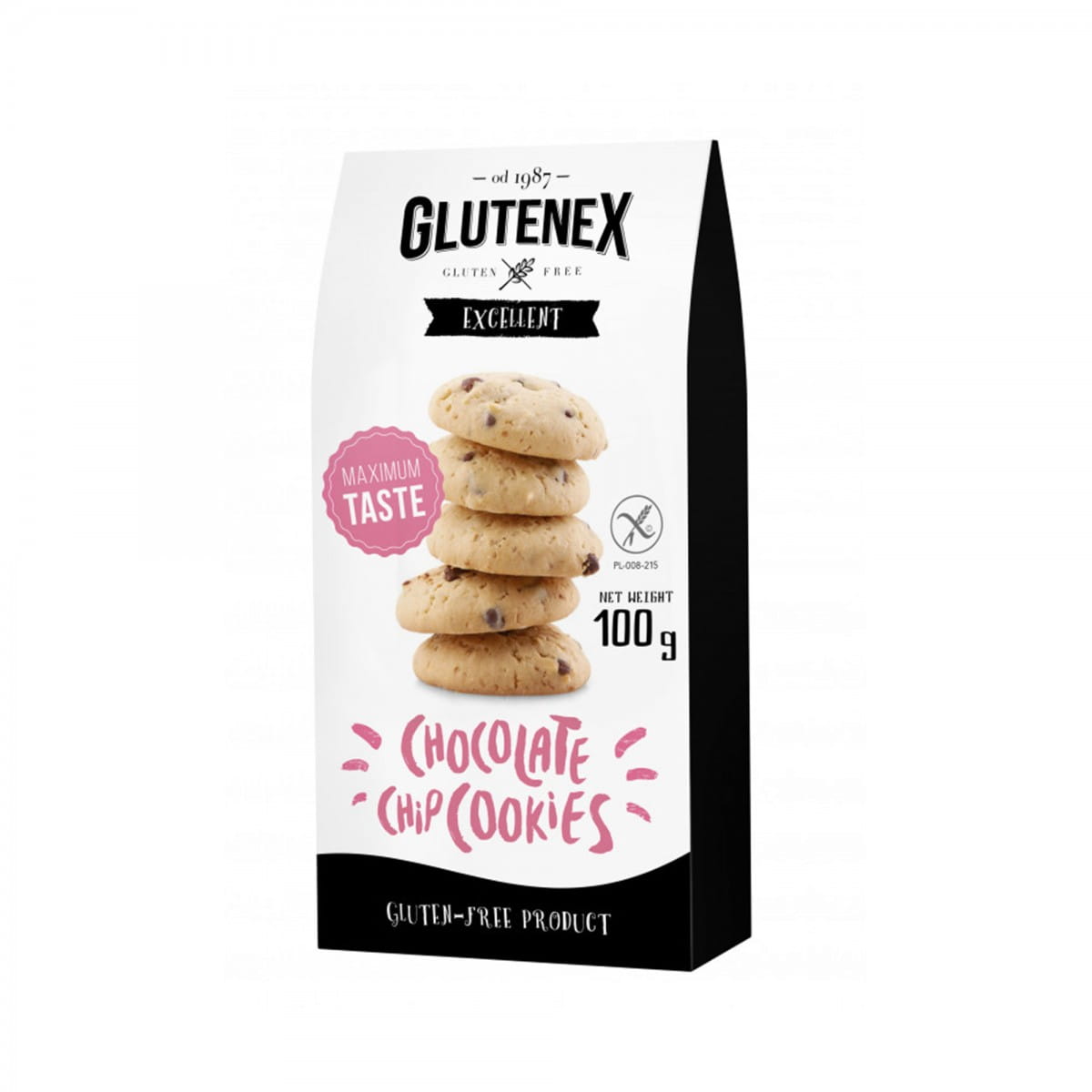 Torte senza glutine con pezzi di cioccolato 100 g GLUTENEX