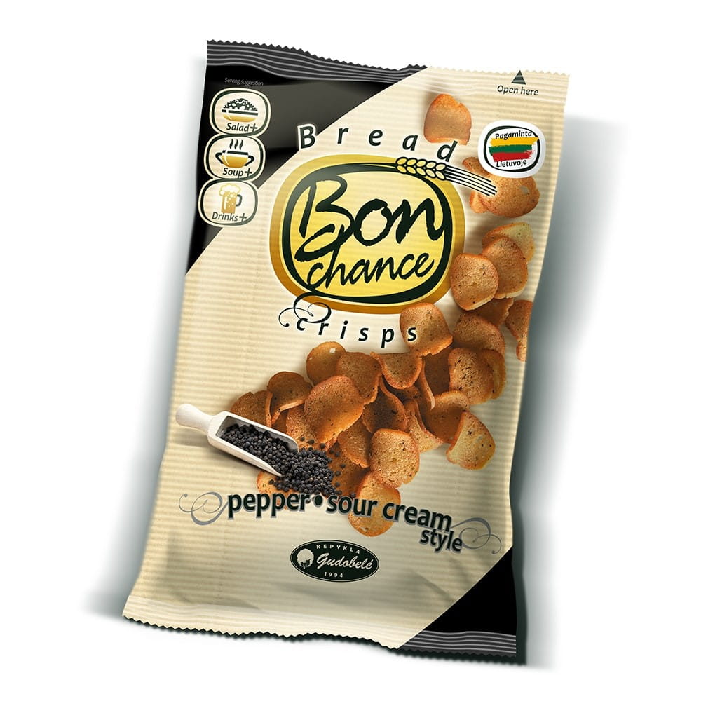 Fløtebrødchips med svart pepper 120 g