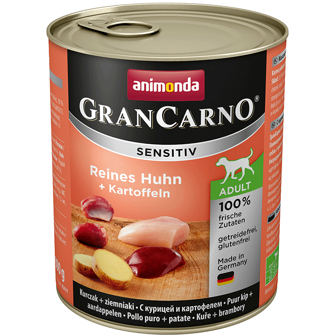 GranCarno Sensitive Adult Pure Chicken Potato in Dosen 800 g - ANIMONDA