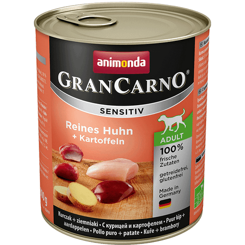 GranCarno Sensitive Adult Pure Chicken Potato in Dosen 800 g - ANIMONDA