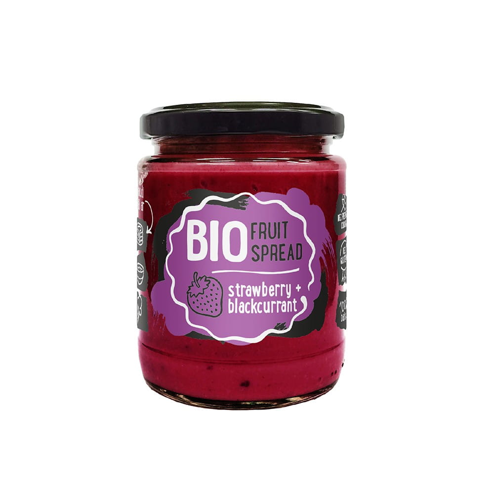 Krim Buah Strawberi - Blackcurrant BIO 245 g
