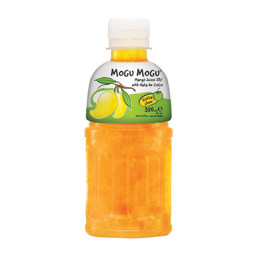 Bebida con sabor a mango y trozos de gelatina de coco 320 ml