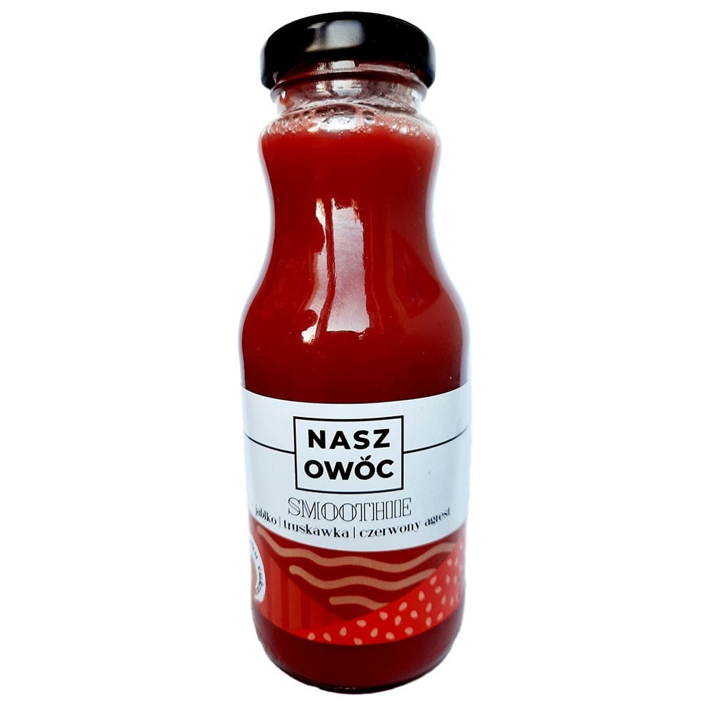 Smoothie Æble Jordbær rød Stikkelsbær 250 ml VORES FRUGT