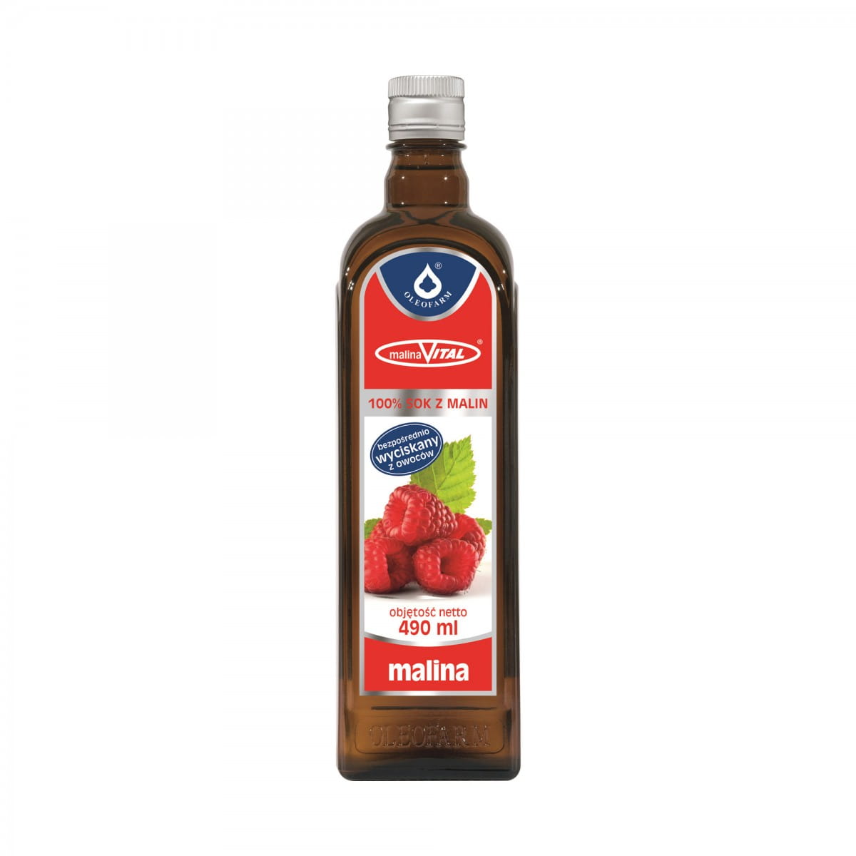 Himbeersaft 100% 490 ml OLEOFARM