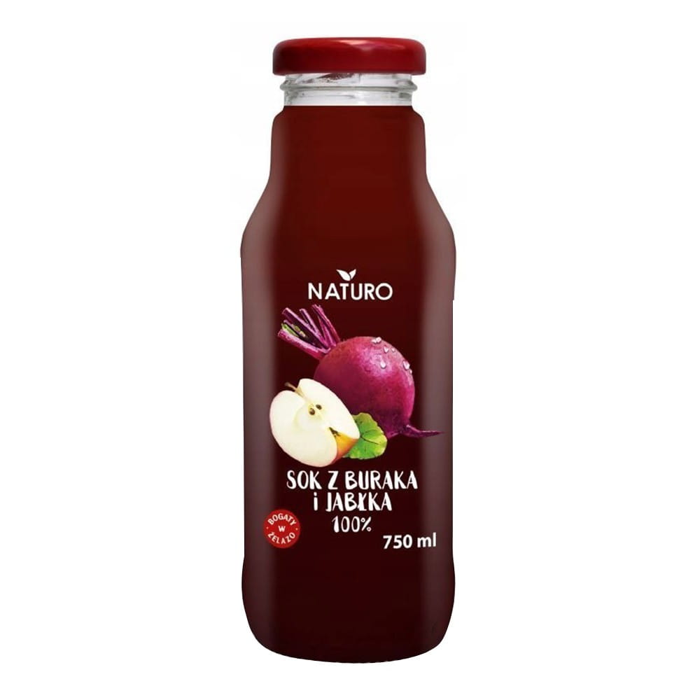 Rødbede- og æblesaft 750 ml NATURO