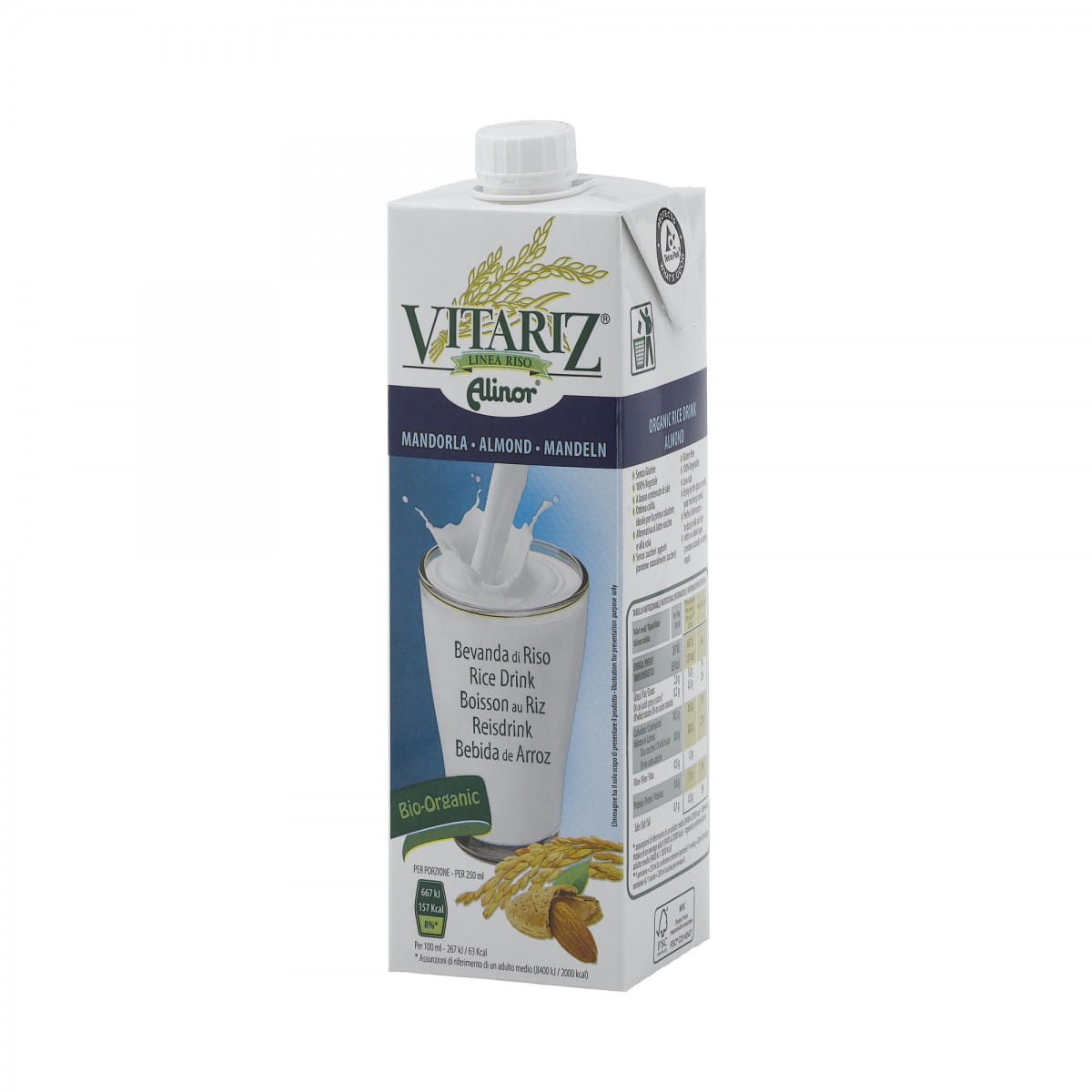 Organic rice drink with almonds BIO 1000ml VITARIZ