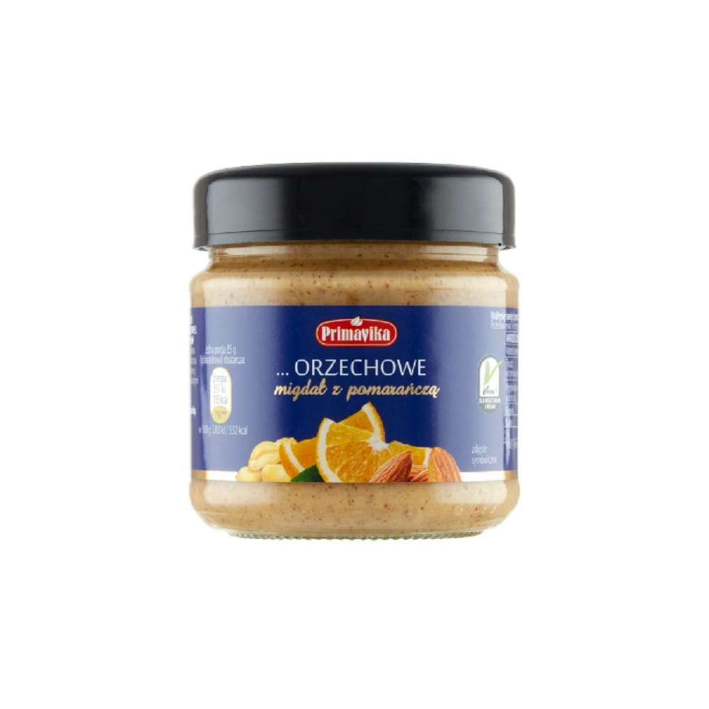 Mandel-Orangen-Erdnussbutter 185 g PRIMAVIKA