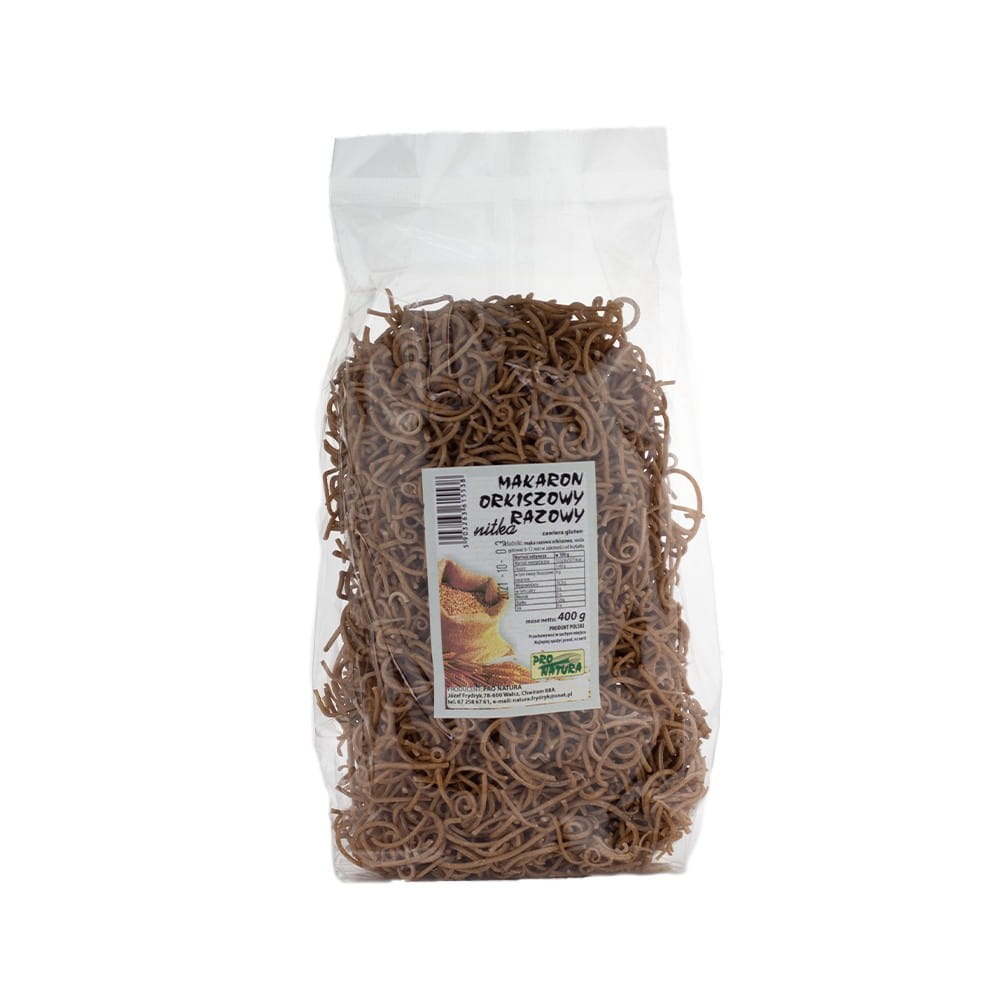 Sợi mì lúa mì nguyên cám và lúa mì spelt 400 g PRO NATURA