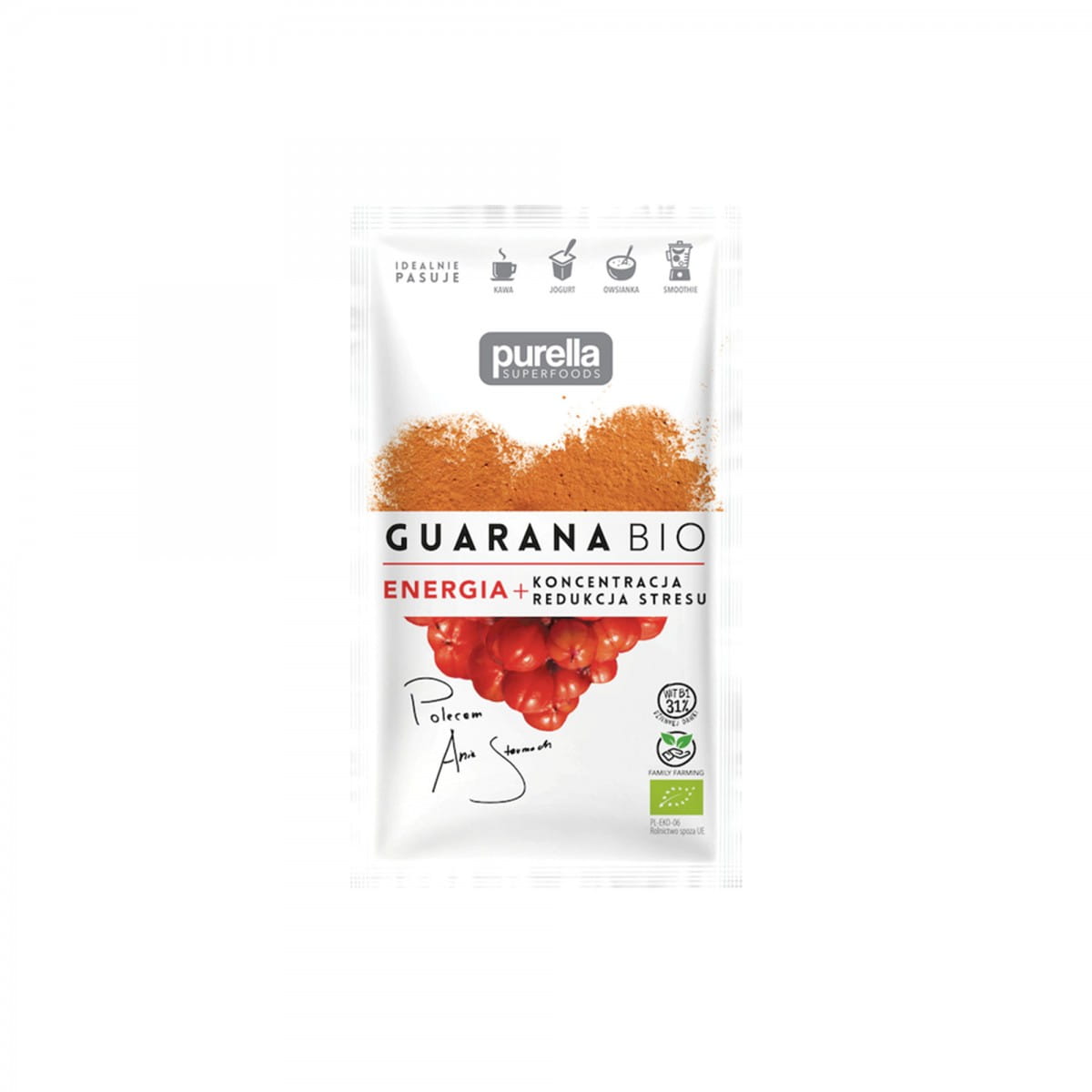 Guarana Hữu cơ Tập trung + Giảm căng thẳng 21 g