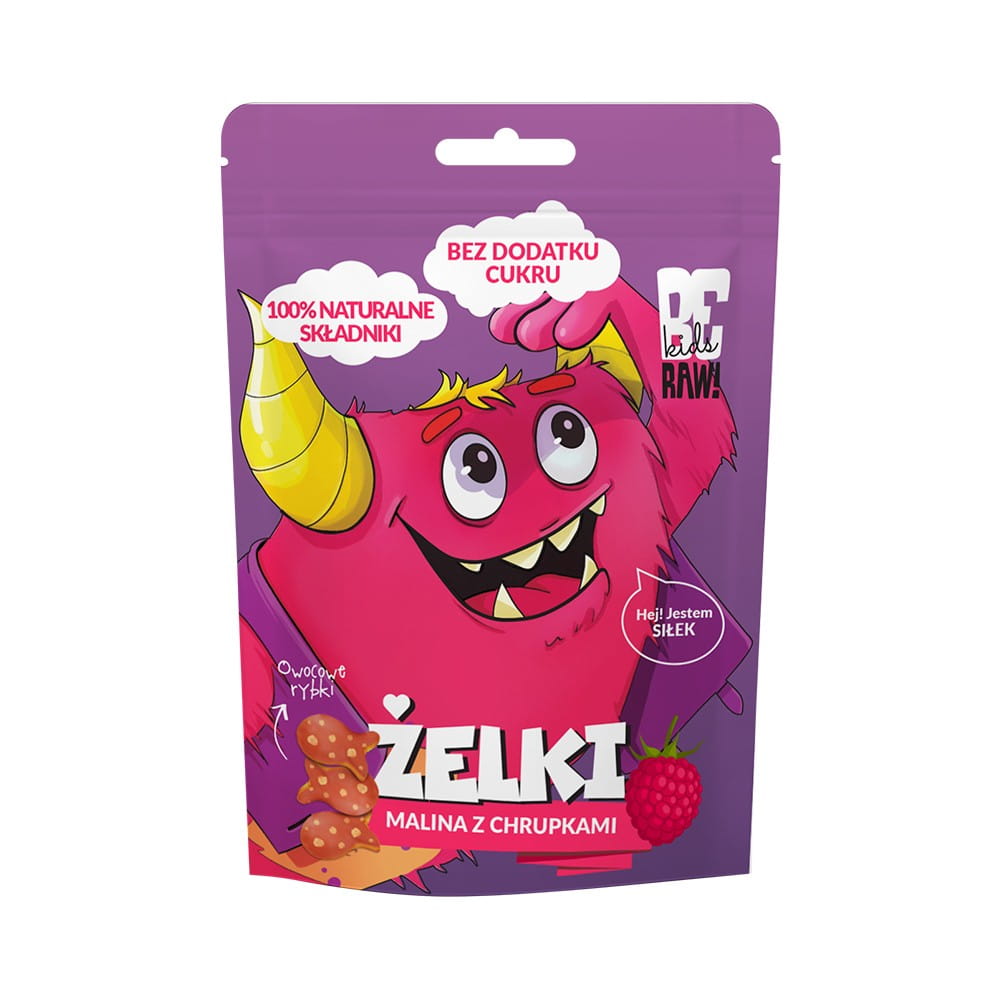 Oursons gélifiés sans sucre ajouté, framboise avec chips 35 g