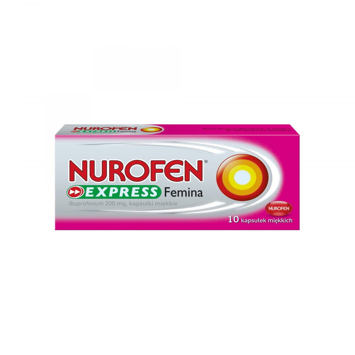 Nurofen femina 10 capsules RECKITT BENCKISER