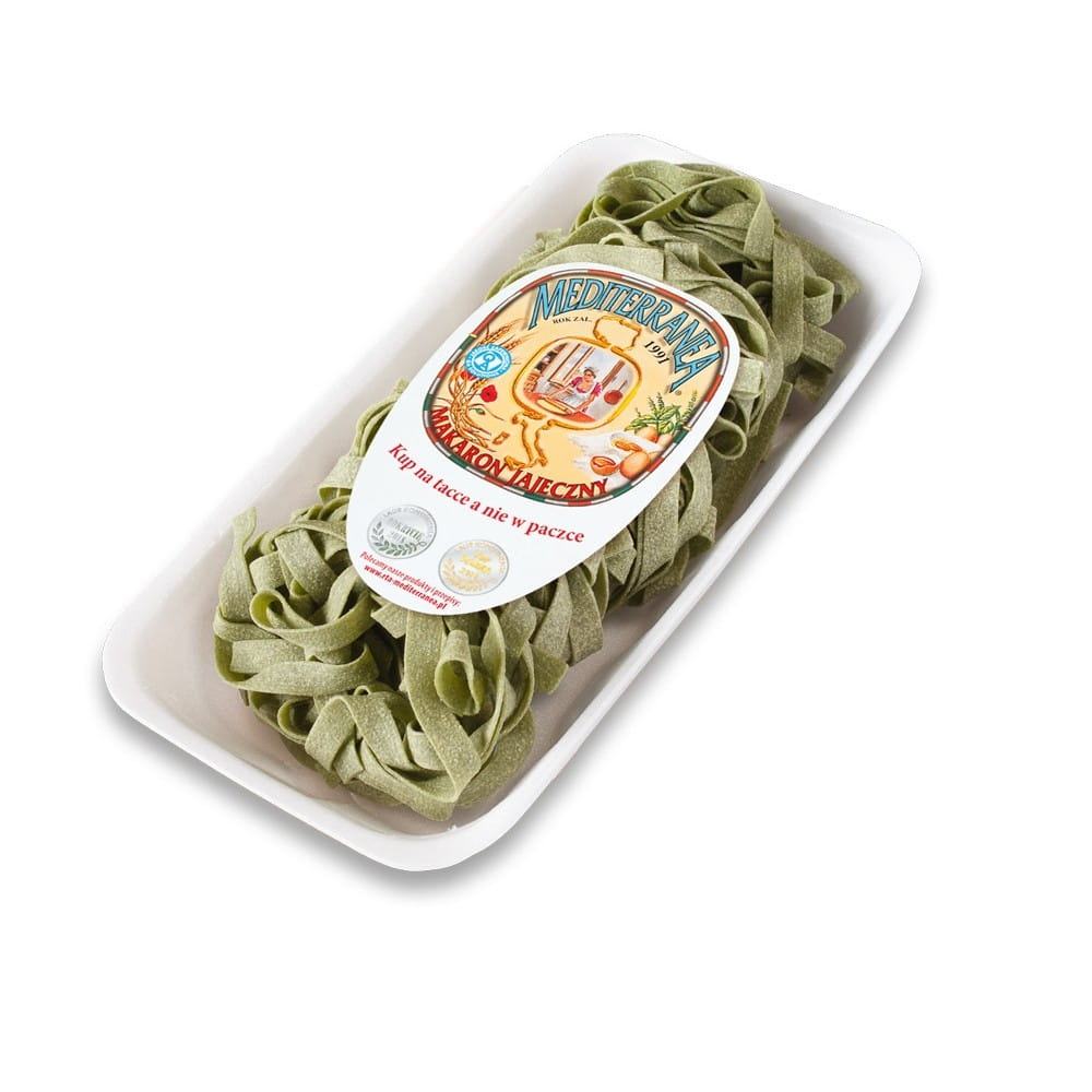 Vaječné nudle se špenátem 250 g